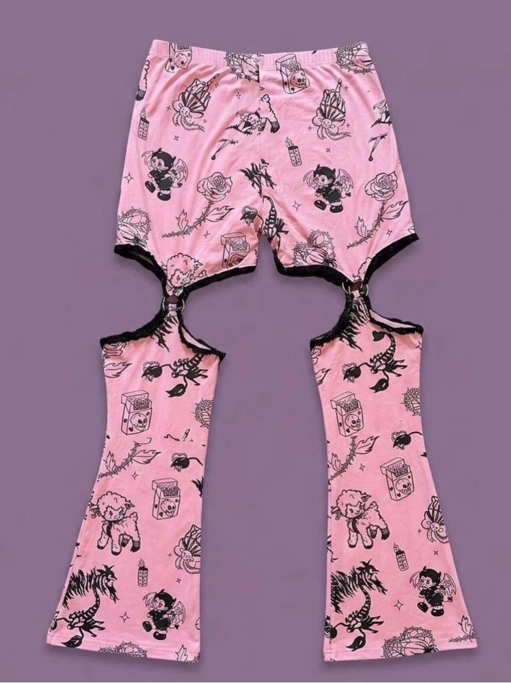 RARE Current Mood × Dolls Kill - Babe Breaking Tradition Flare Pants
